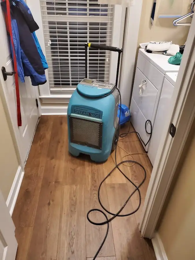 Commercial dehumidifier deployed for Flood Damage Cleanup in Weston