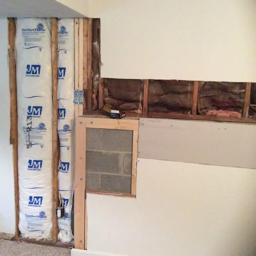 Wall insulation replacement during Contents Cleaning & Restoration in Weston